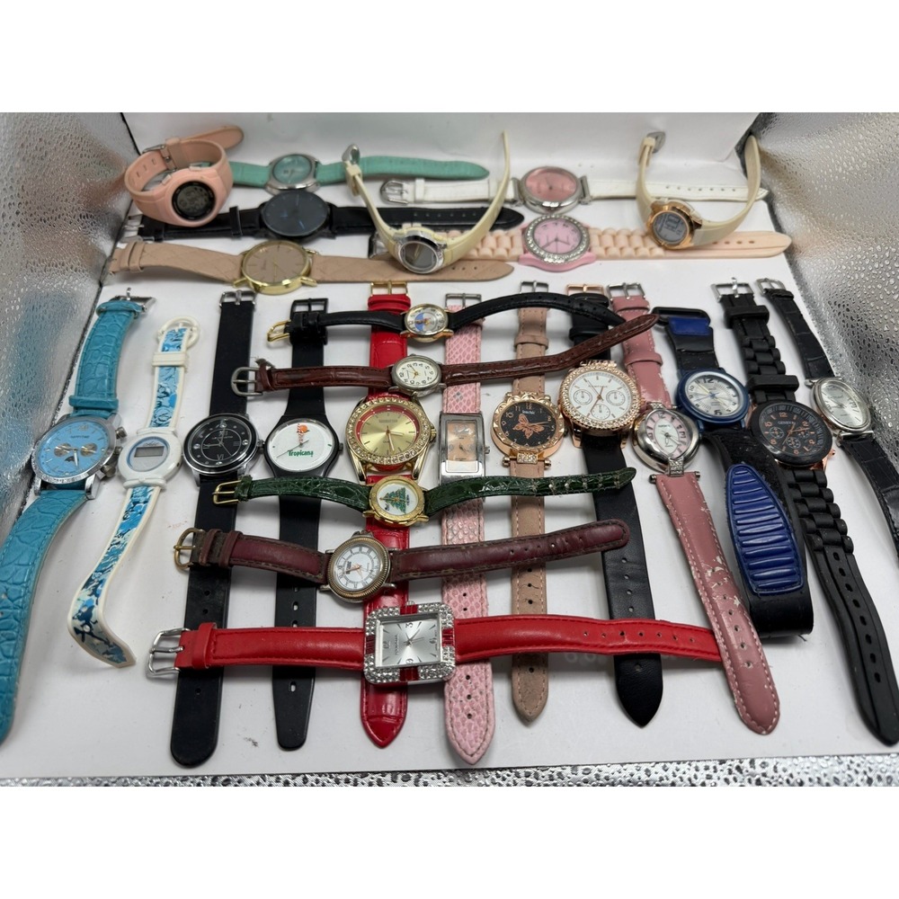 Mixed Brands Womens Watches Lot Of 25 For Parts Or Repair